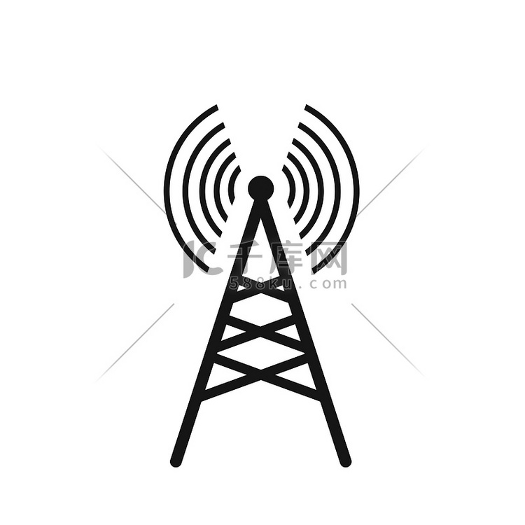 白色背景上的 Wi Fi 图标。社交关系，高清摄影大图-千库网