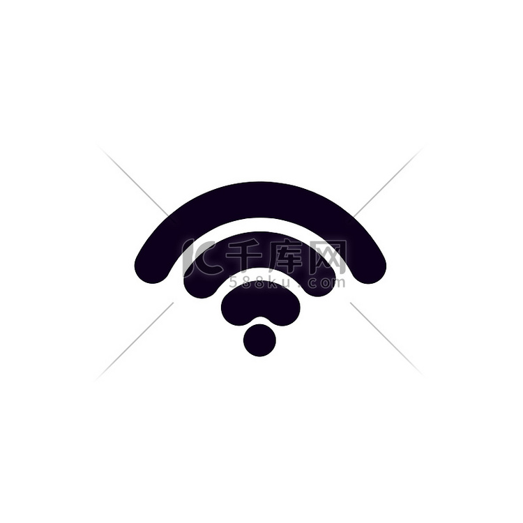 白色背景上的 Wi Fi 图标。社交关系，高清摄影大图-千库网