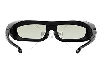 白色背景上的 3d 眼镜