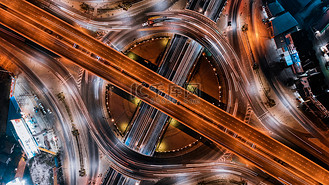 高速公路顶视图,道路交通重要的基础设施