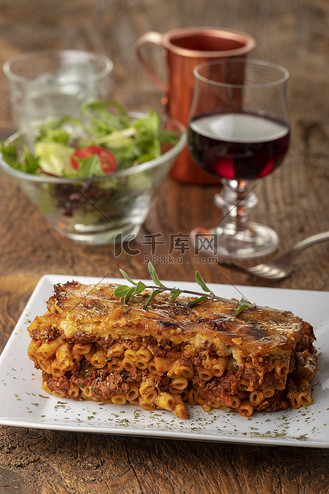 希腊 pastizio 奶酪面条