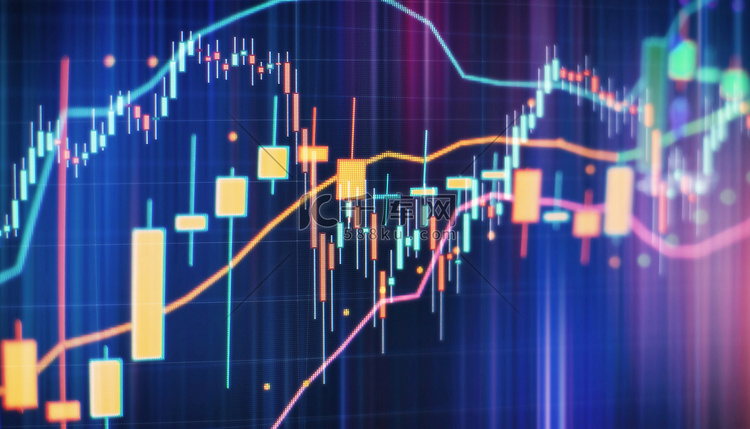股票市场投资交易图表，看涨点，看跌点。高清摄影大图-千库网