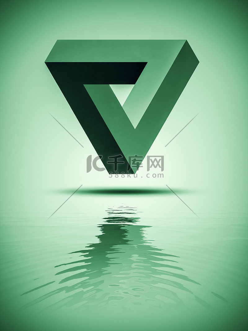 彭罗斯无限循环三角形高清摄影大图-千库网