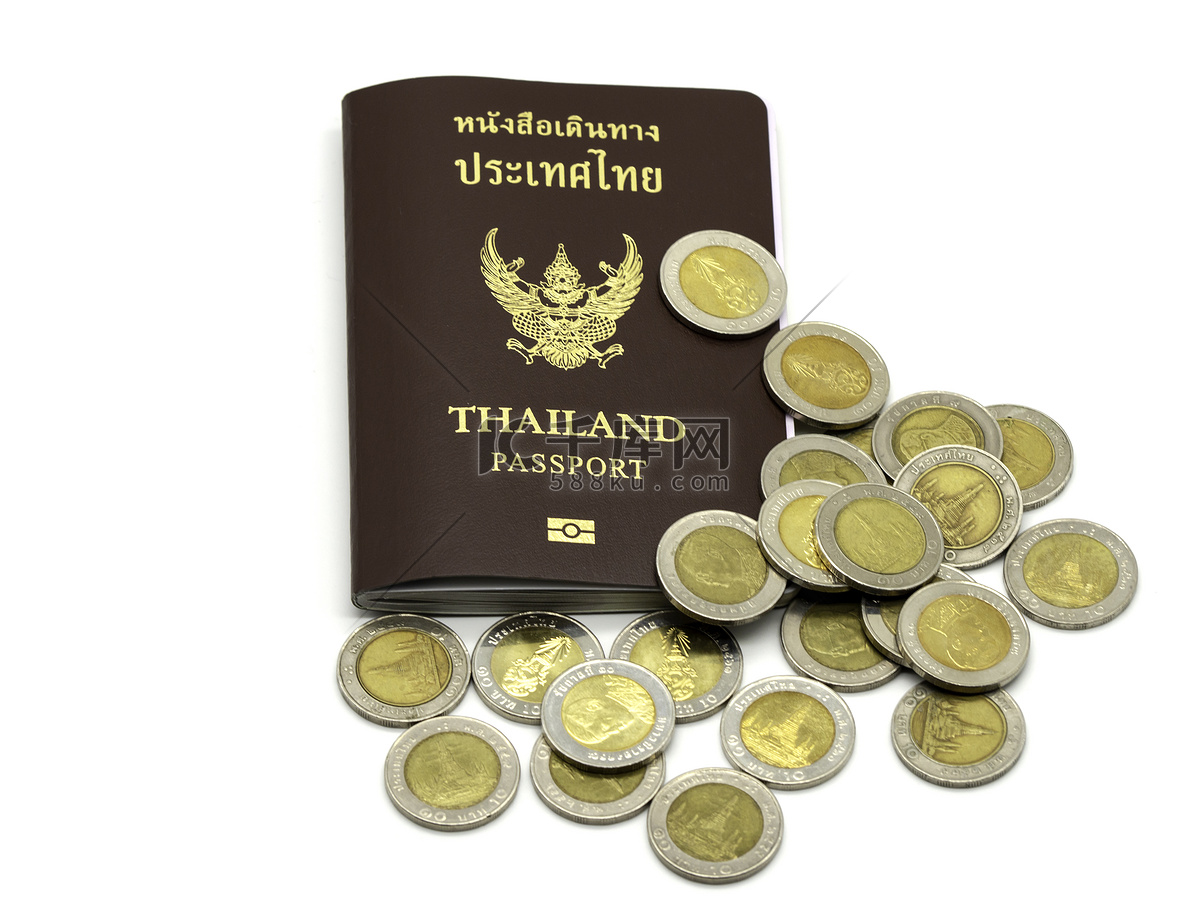 泰国的护照封面，有硬币的身份证明公民是高清摄影大图-千库网