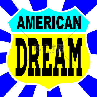 美国女孩的形象,闭上眼睛,梦想着什么,无忧无虑地微笑,站在黄色背景上