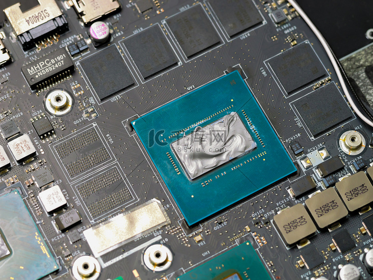 图形处理器，笔记本电脑主板上的 GPU。高清摄影大图-千库网