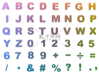 圆形颜色字母表