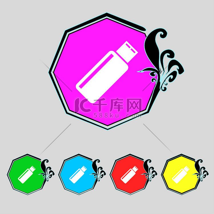 Usb 标志图标。高清摄影大图-千库网
