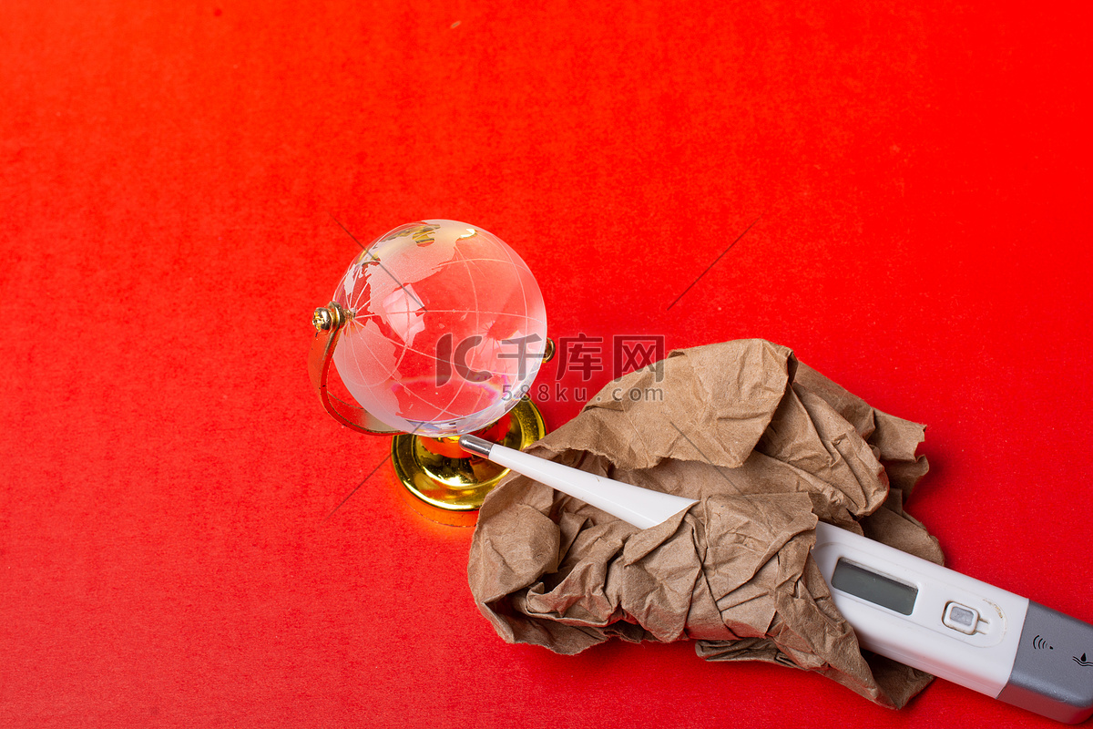 发烧、医用温度计、测量高烧温度高清摄影大图-千库网