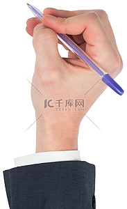 手用笔写字高清摄影大图-千库网