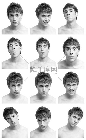 黑白年轻人图片_黑白年轻人素材-黑白年轻人图片大全-千库网