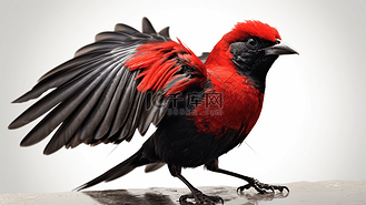 红黑相间的翅膀鸟