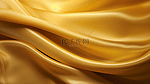 豪华的金色背景，带有缎子褶边。3D 渲染。