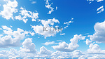 蓝色天空与蓬松云层天空背景12