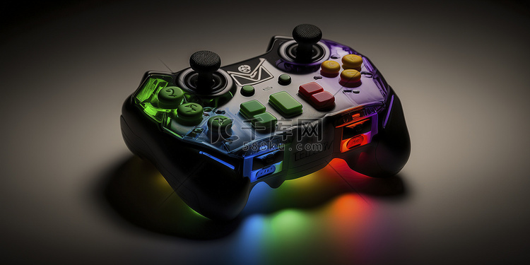 Game controller with rgb led light 高清摄影大图-千库网