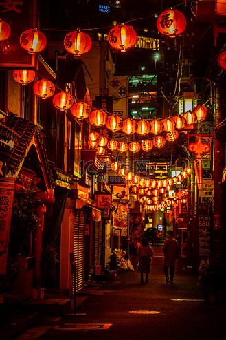 横滨莫托玛奇唐人街夜景