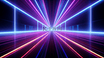 金色虚拟抽象背景空间隧道，伴随霓虹线光的现实门廊拱形隧道。