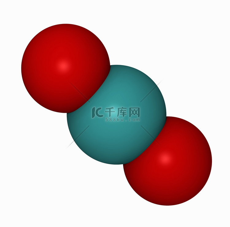 二氧化碳的三维分子模型高清摄影大图-千库网