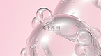 粉色现代感透明圆形创意泡泡背景15