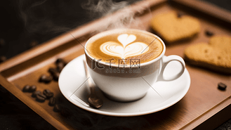 一杯精致美味的咖啡