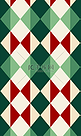 红绿色菱形图块拼接圣诞节背景