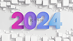 立体2024年新年2024年数字2024