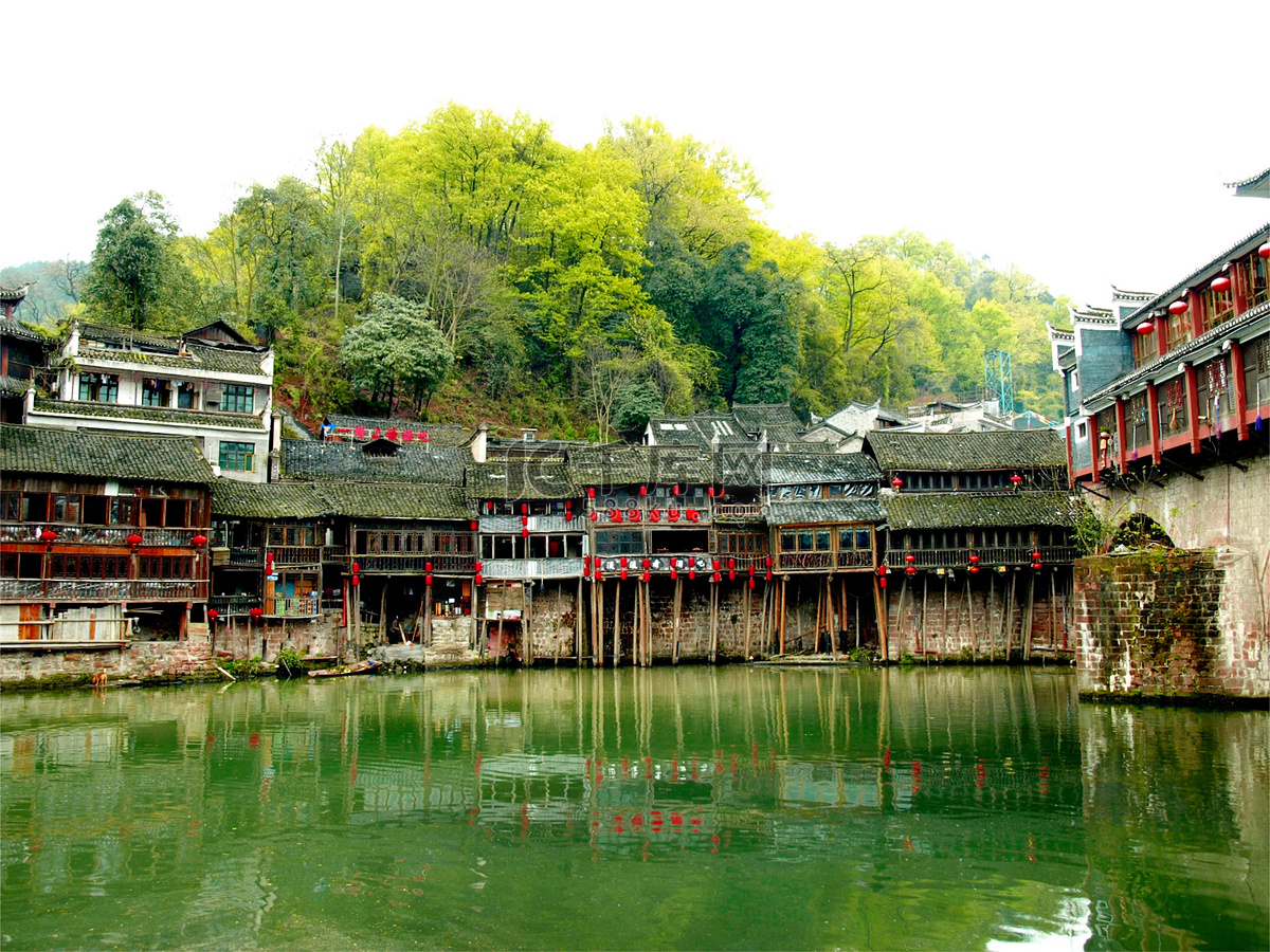 湖南凤凰古城高清摄影大图-千库网
