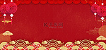 春节边框花边红色中国风背景图片