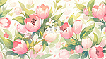 粉色郁金香花朵清新春天7背景图