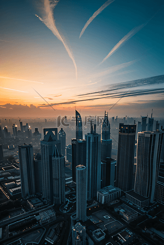 傍晚上海城市建筑摄影图224