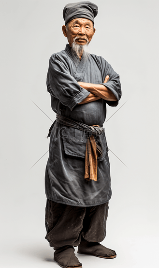 古代厨师上菜图片素材_亚洲古代男性厨师人像摄影