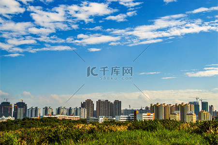 宠物背景墙摄影照片_城市景观建筑实拍风景