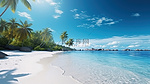 美丽的热带沙滩海边背景图片