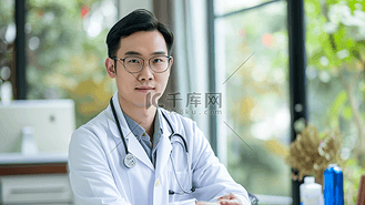 人火柴人图片素材_一个站着的医生医疗