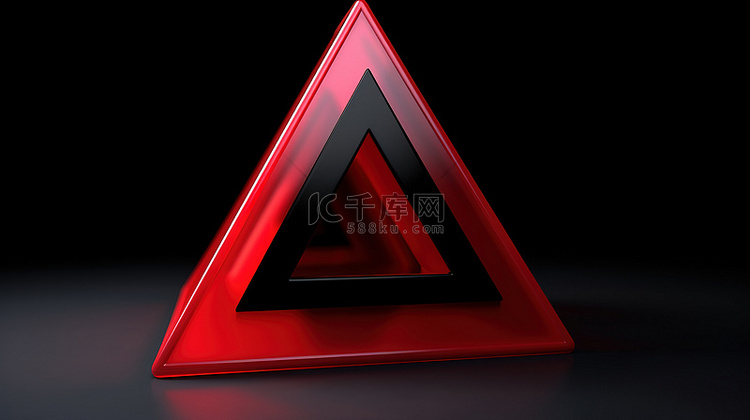 现实的 3D 红色三角形警告标志象征着安全紧急警报和安全背景图片免费下载_海报banner/高清大图_千库网(图片编号6723140)