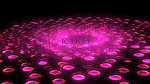 vj 背景的 3d 渲染中充满活力的粉红色圆形 LED 视觉效果