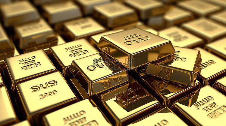 带有“au”字样和证券的 3D 金条和金币插图背景图片免费下载_海报banner/高清大图_千库网(图片编号6828947)