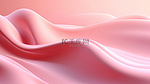 柔和可爱的浅粉色渐变抽象背景 3D 插图和渲染波