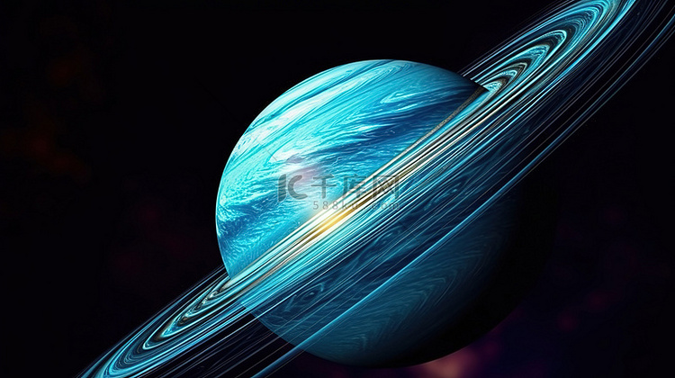 天王星在外层空间的 3d 插图背景图片免费下载_海报banner/高清大图_千库网(图片编号6760267)