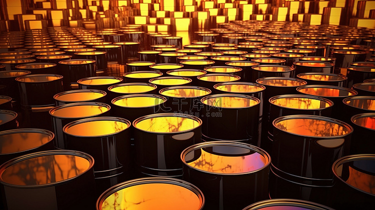 3d 原油桶插图背景图片免费下载_海报banner/高清大图_千库网(图片编号6831611)