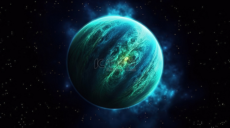 天王星在外层空间的 3d 插图背景图片免费下载_海报banner/高清大图_千库网(图片编号6755337)