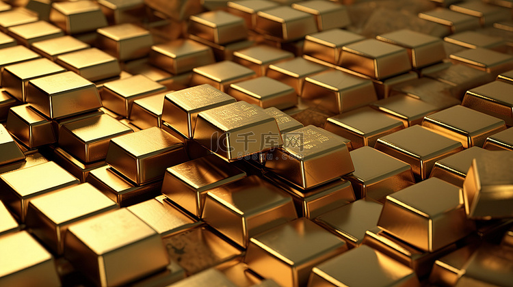 3d 渲染的金条背景图片免费下载_海报banner/高清大图_千库网(图片编号6775904)