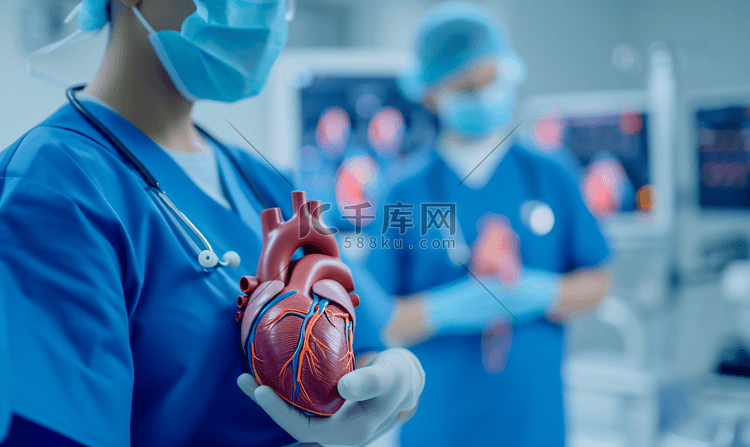 医护人员比心动作高清摄影大图 千库网