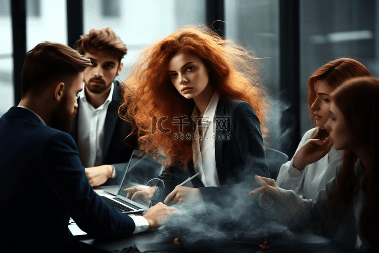 多人办公场景高清摄影大图-千库网