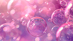 粉色水晶泡泡可爱背景1