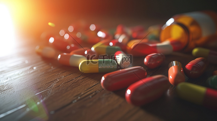 医疗简约药品胶囊的摄影5高清摄影图高清摄影大图-千库网