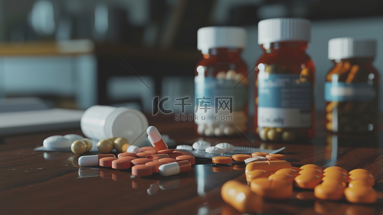医疗简约药品胶囊的摄影2摄影配图高清摄影大图-千库网
