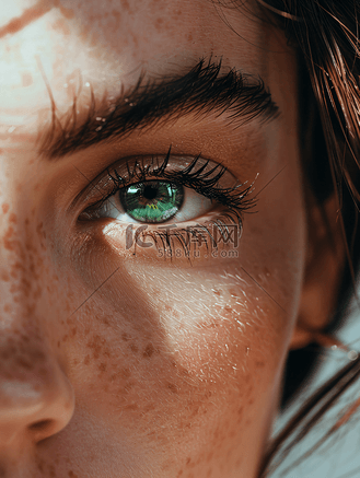 女性眼睛眉毛眼部双眼细节特写