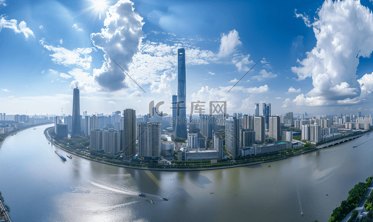 广州地标建筑全景图高清摄影大图-千库网