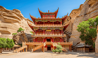 甘肃莫高窟中式建筑